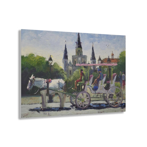 Carriage and St. Louis Cathedral - Acrylic Print