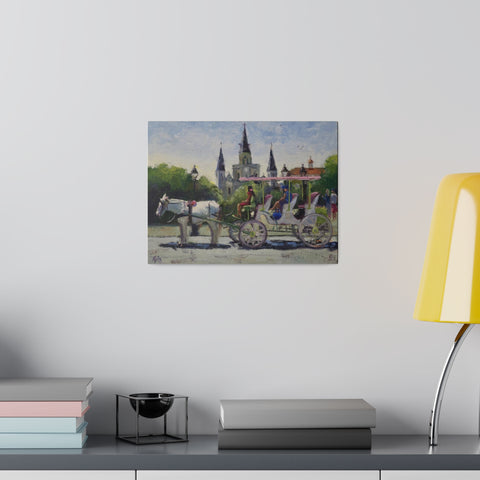 Carriage and St. Louis Cathedral - Matte Canvas