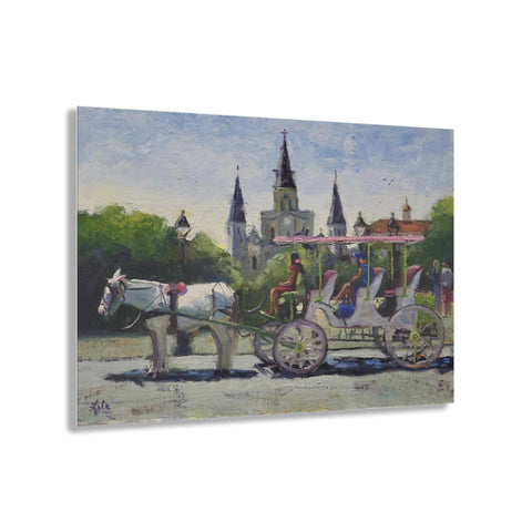 Carriage and St. Louis Cathedral - Acrylic Print