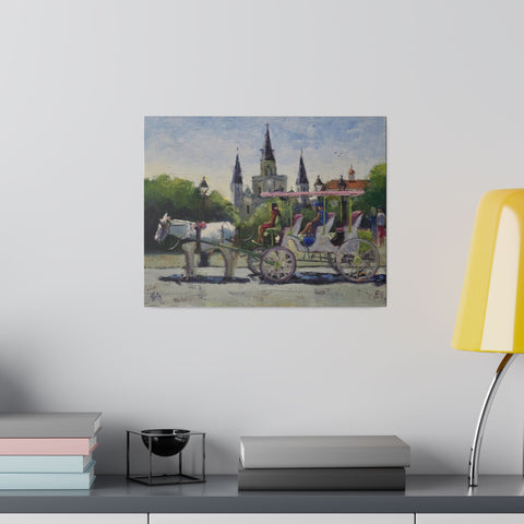 Carriage and St. Louis Cathedral - Matte Canvas